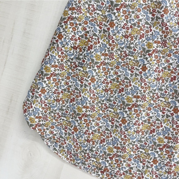 APOF floral peasant cotton floral printed blouse boho casual tuckernut L - Picture 9 of 10